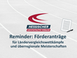Reminder: Förderanträge für Ländervergleichswettkämpfe und überregionale Meisterschaften