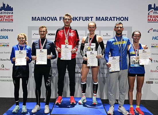 Hessens Schnellste trotzen Wind und Kälte – Hessische Meisterschaften beim Frankfurt Marathon